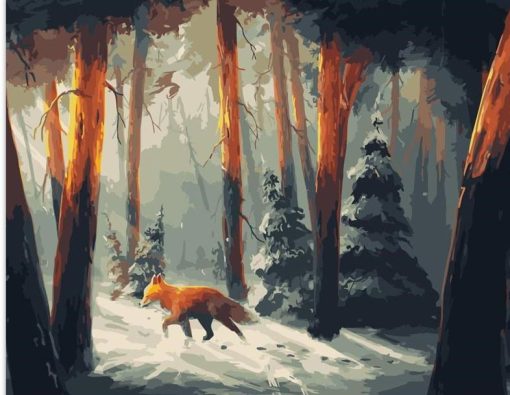 Fox In Mountain paint by numbers