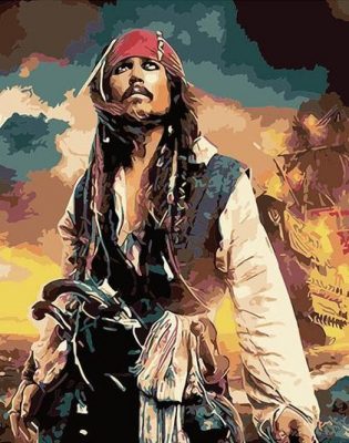 Pirate Jack Sparrow paint by numbers