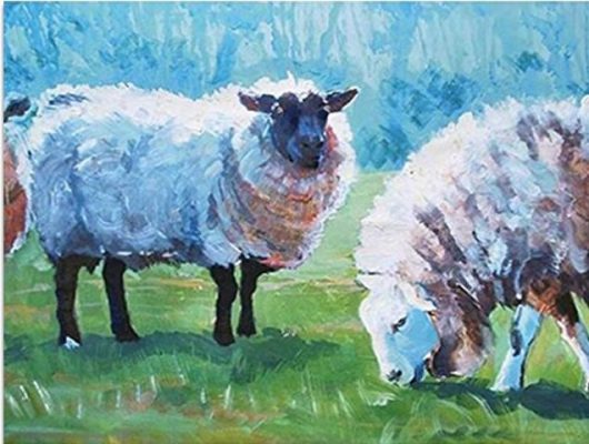 Sheep Graze paint by numbers