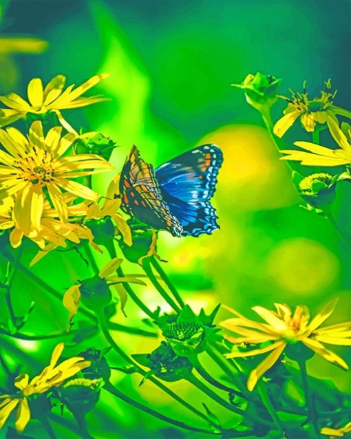 Butterfly Enjoying Paint By Numbers