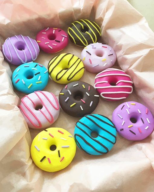 Colorful Donuts Paint By Numbers