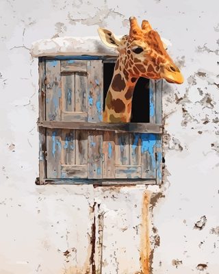 Giraffe Window Paint By Numbers