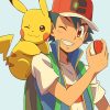 Pikachu And Ash Paint By Numbers