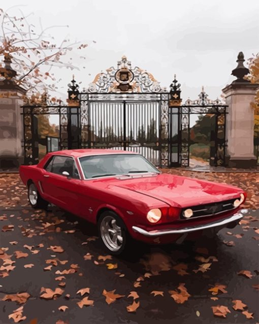 Red Cars Paint By Numbers