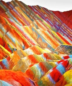 Rainbow Mountains Paint By Numbers