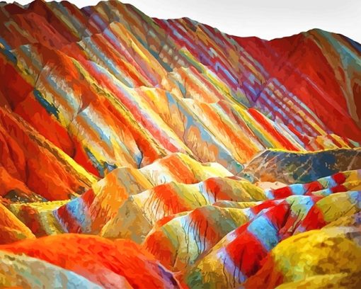 Rainbow Mountains Paint By Numbers
