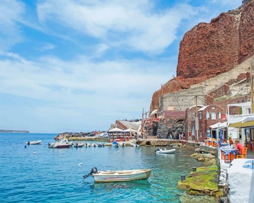 Santorini Beach Paint By Numbers