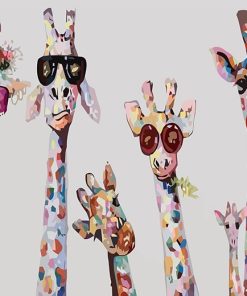 Stylish Giraffes Paint By Numbers
