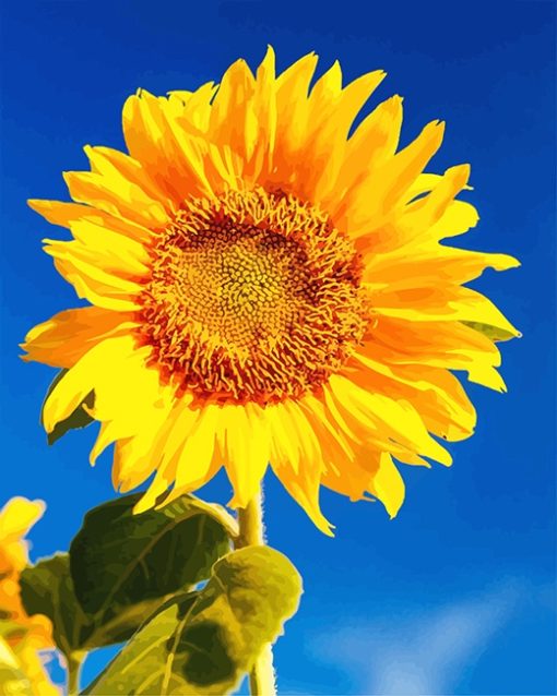 Yellow Sunflower Paint By Numbers