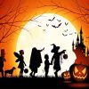 Halloween Silhouette Paint By Numbers