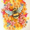 Bee And Flowers Paint By Numbers