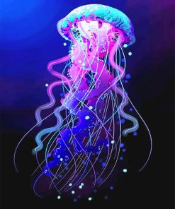 Purple Jellyfish Paint By Numbers