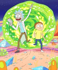 Morty And Rick Paint By Numbers