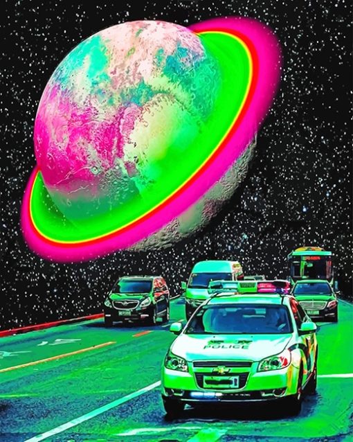 Cars Space Paint By Numbers