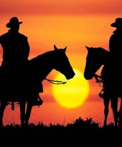 Cowboys Silhouette Paint By Numbers