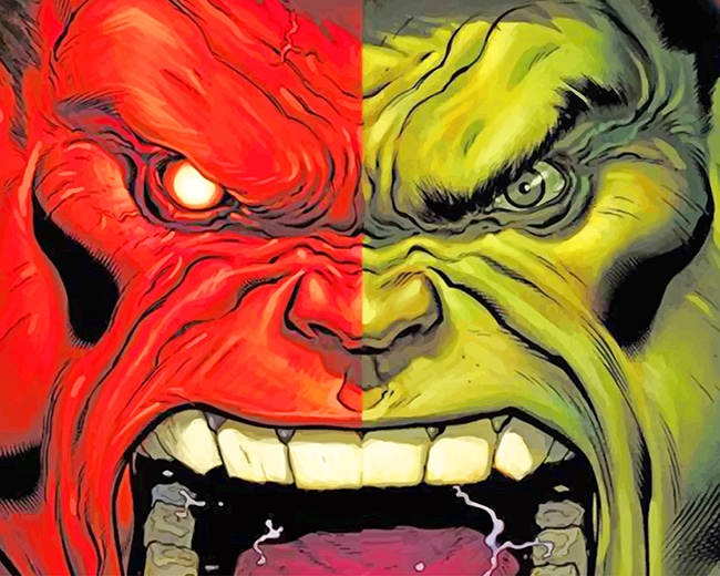 Red Green Hulk Paint By Numbers