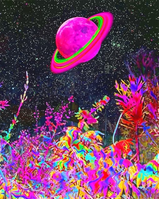 Trippy Planets Paint By Numbers