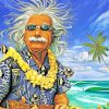 Einstein In Hawaii Paint By Numbers