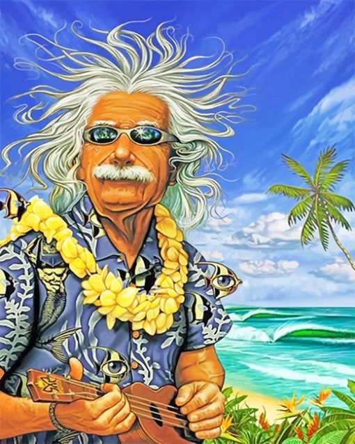 Einstein In Hawaii Paint By Numbers