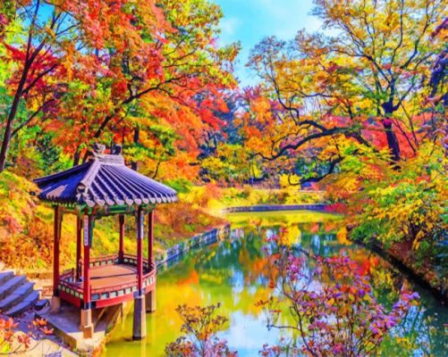 Autumn In Korea Paint By Numbers