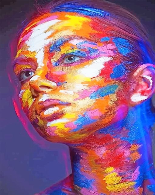 Colorful Face Paint By Numbers