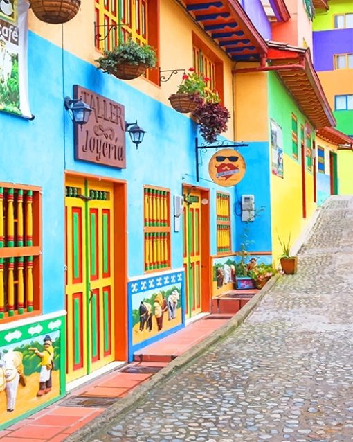 Colorful Guatapé Paint By Numbers