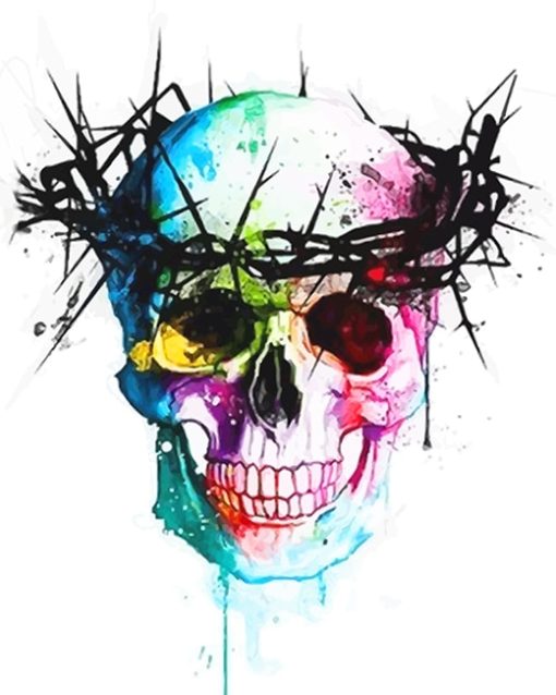 Skull With Crown Paint By Numbers