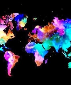 Colorful Map Paint By Numbers