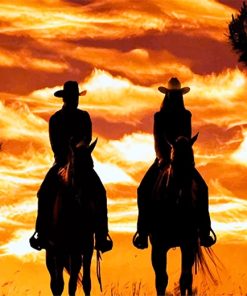 Cowgirl Silhouette Paint By Numbers