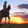 Cowboy Sunset Paint By Numbers