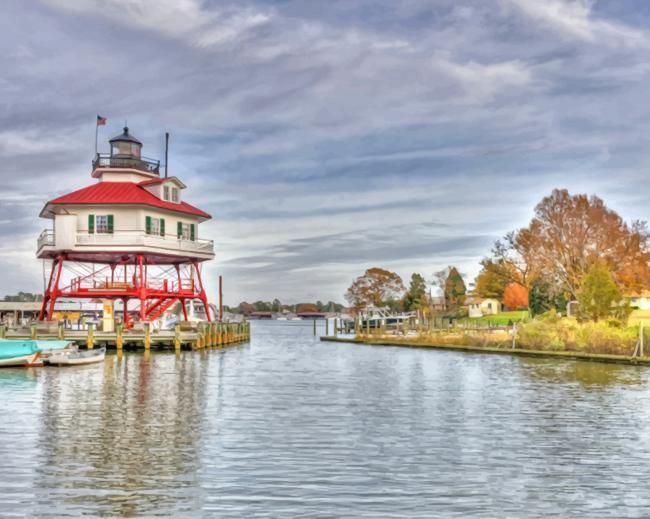 Drum Point Light Maryland Paint By Numbers