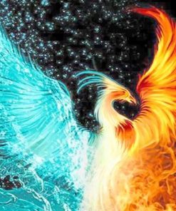 Fire And Water Phoenix Paint By Numbers