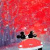 Mickey And Minnie In Car Paint By Numbers