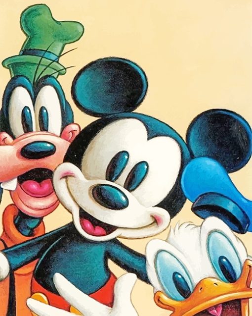 Mickey Mouse Characters Paint By Numbers