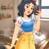 Modern Snow White Paint By Numbers