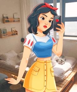 Modern Snow White Paint By Numbers