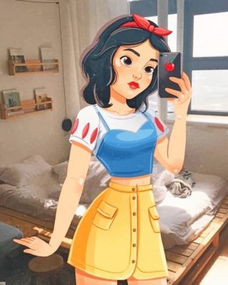 Modern Snow White Paint By Numbers