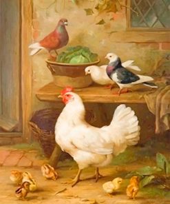 Pigeon And Chicken Paint By Numbers