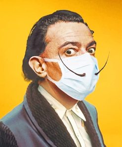 Dali Wearing Mask Paint By Numbers