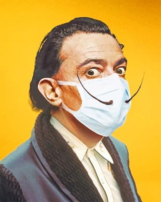 Dali Wearing Mask Paint By Numbers