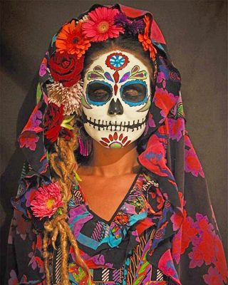 Skull Woman Paint By Numbers