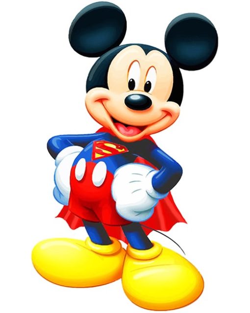 Superman Mickey Paint By Numbers