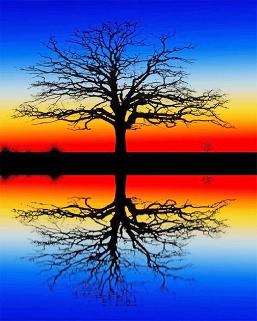 Tree Reflection Paint By Numbers