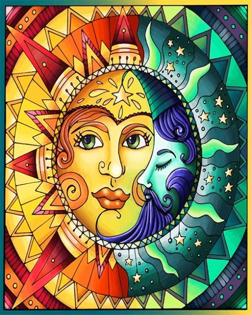 Sun And Moon Paint By Numbers