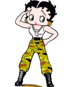 Betty Boop Army Paint By Numbers