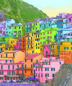 Colorful Cinque Terre Paint By Numbers