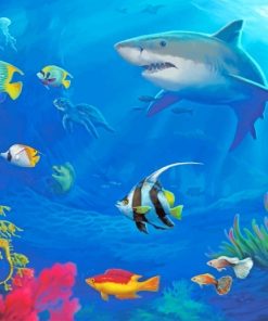 Fish And Shark Paint By Numbers