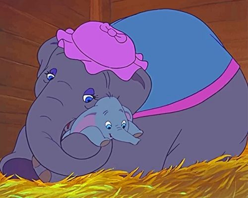 Dumbo And Mommy Paint By Numbers