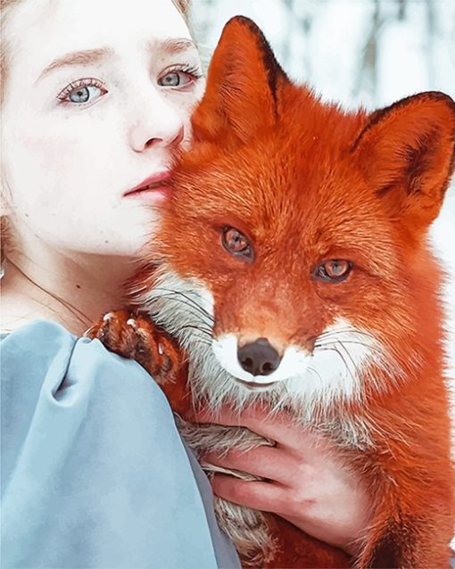 Girl With Fox Paint By Numbers