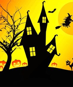 Halloween House Paint By Numbers